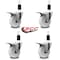Service Caster 4'' Nylon Swivel 1-3/8'' Expanding Stem Caster Set Total Lock Brake, 4PK SCC-EXTTL20S414-NYS-138-4 - alternate 4